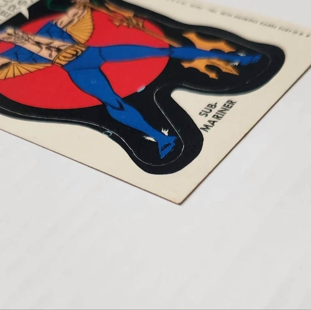 🔱 Vintage 1975 Topps MARVEL Super Heroes Sticker - SUB-MARINER Namor trading 🌊